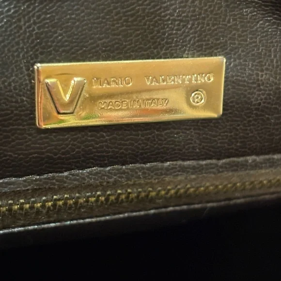 Mario Valentino Adjustable Crossbody Bag PVC x Leather Authentic USED - Picture 9 of 12